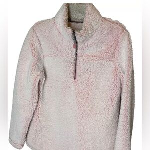 Green Tea XXL NWT Sherpa pull-over, quarter zip in Pink